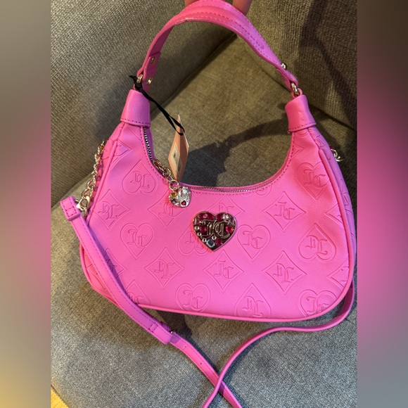Juicy Couture Pink Embossed Shoulder Bag - Picture 1 of 7